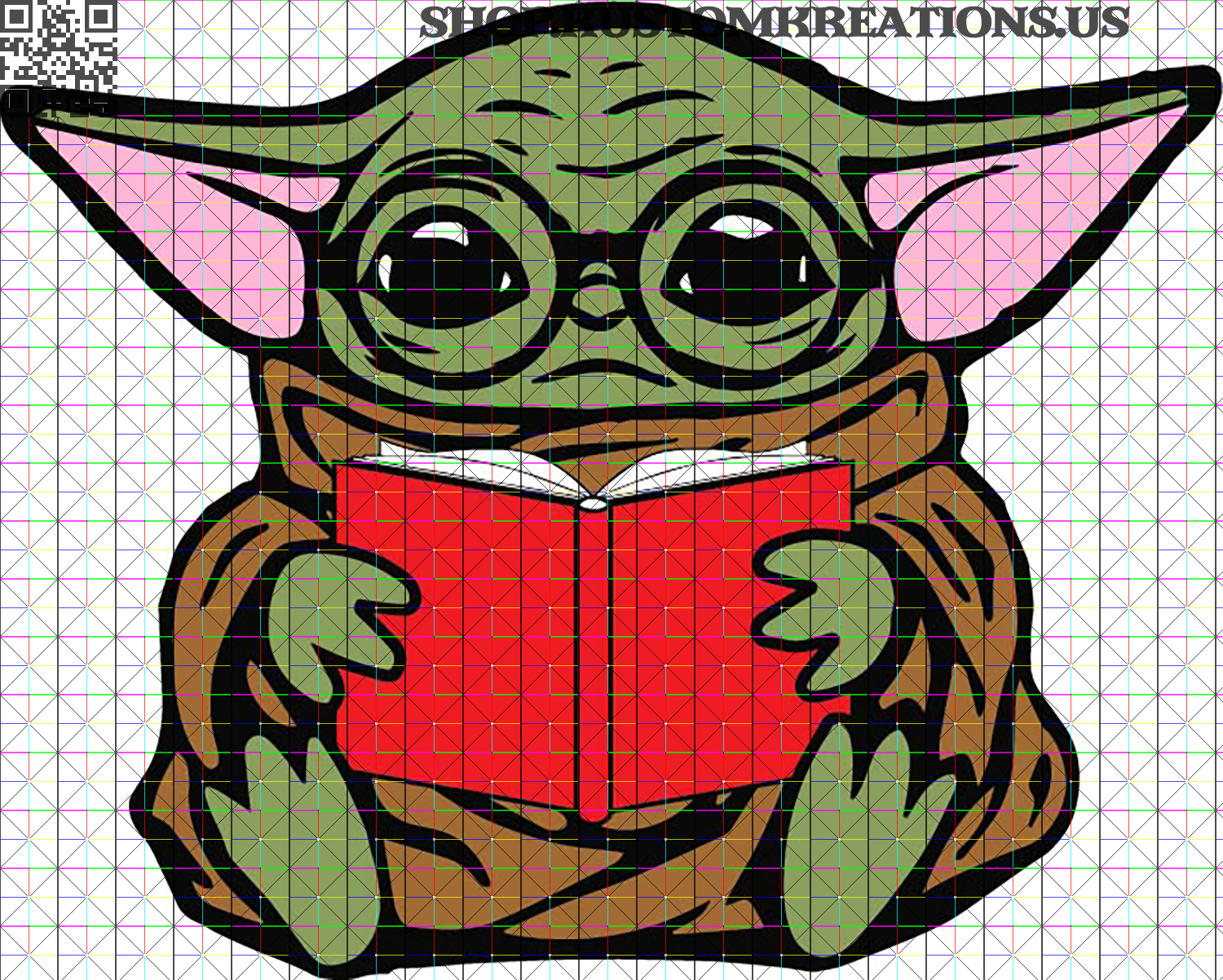 Baby Yoda Reading Kustom Kreations