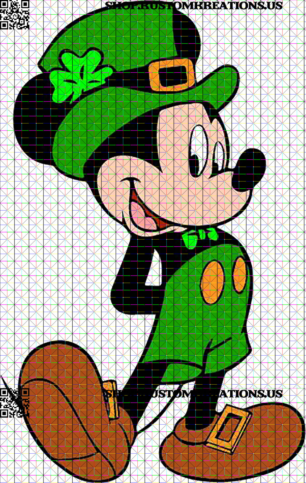 mickey mouse st patrick's day plush