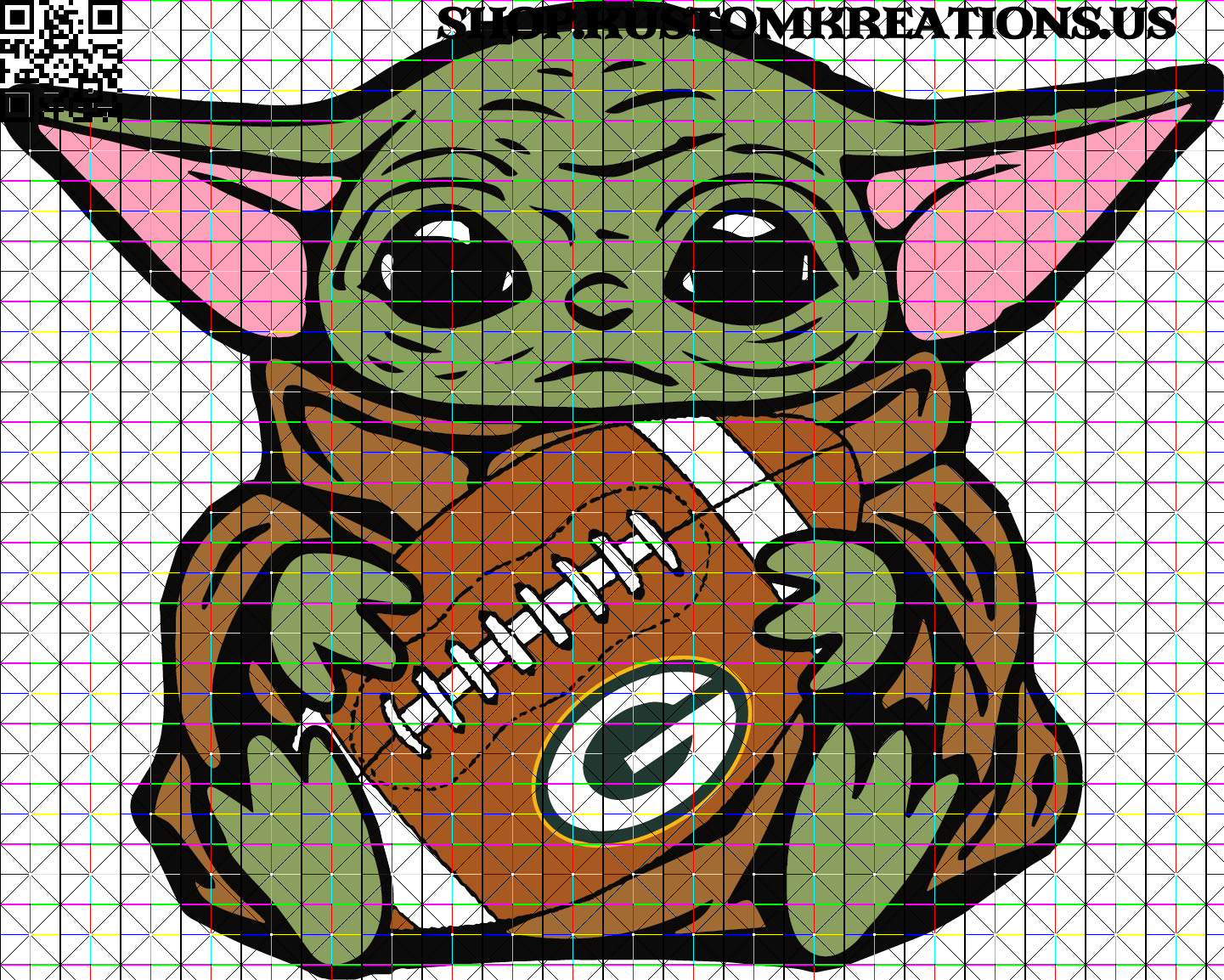 Download Baby Yoda With Packers Football Kustom Kreations