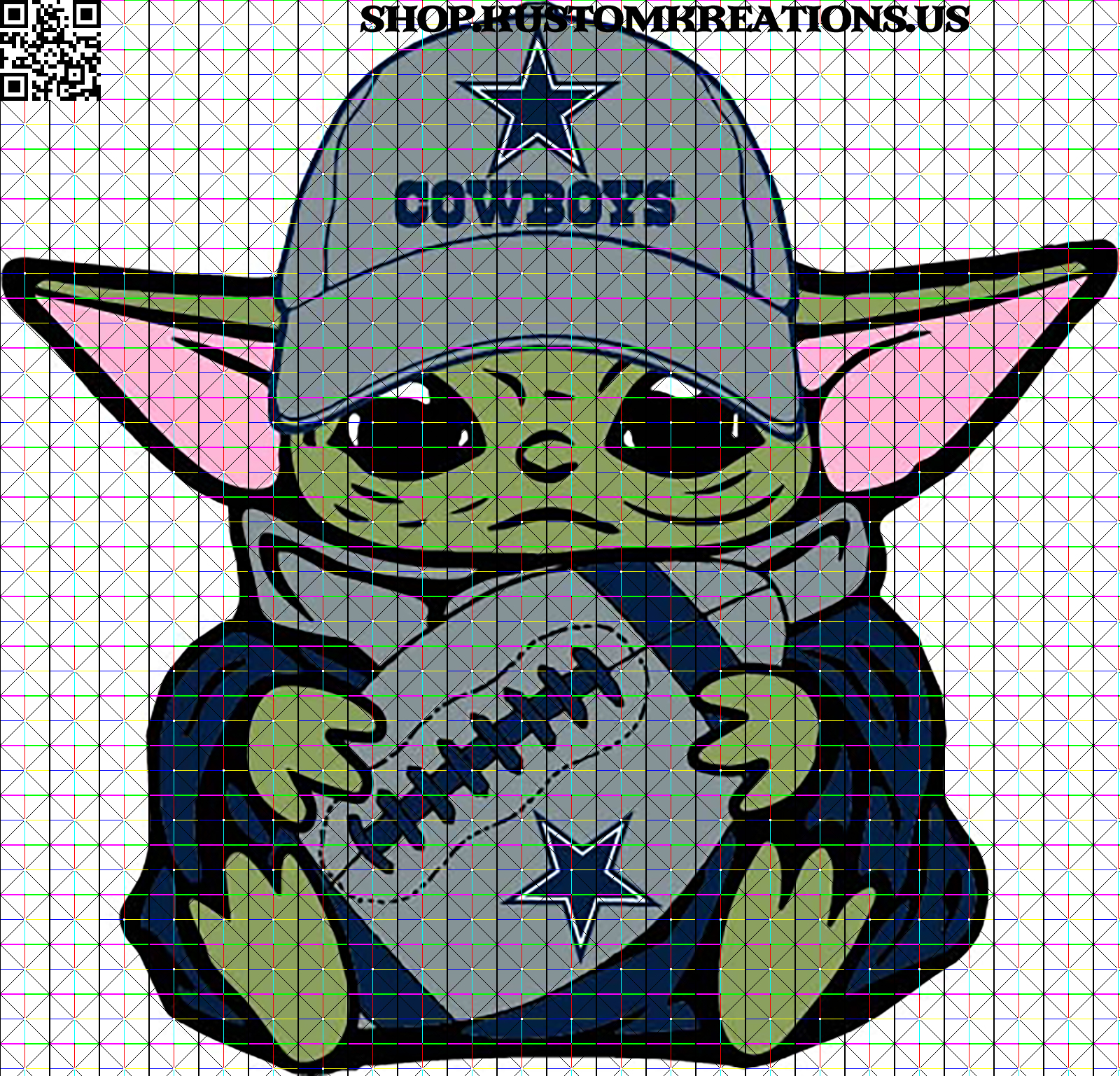 Baby yoda with Dallas hat and football SVG | | Kustom ...